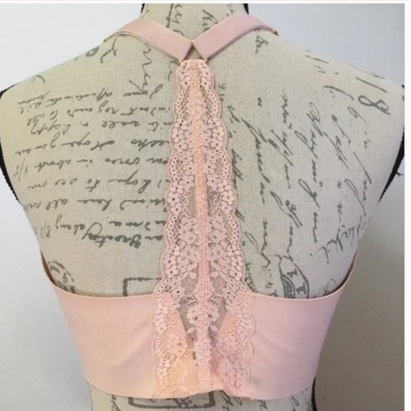 Sexy Knix Lace Racerback Bralette Sz XL in Honey Peach - Picture 3 of 8